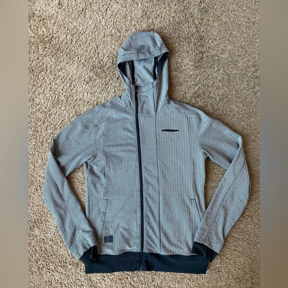 Brooks Pure Project Men's Houndstooth Running Full Zip Oreo Hoodie medium